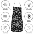 thumbnail image 6 of Yiaed Skeletons Dancing Print Kitchen Apron with Hand Wipe Pockets,Big Pocket,Aprons for Women with Pockets, Waterproof for Cooking Baking, 6 of 7