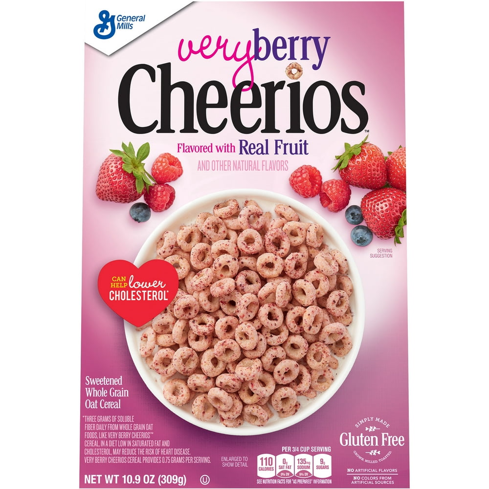 Very Berry Cheerios Gluten Free Cereal, 10.9 oz Box