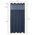 thumbnail image 5 of Barossa Design Waffle Weave Shower Curtain with Snap-in Fabric Liner, No Hook Needed, Mesh Window, Navy -71" x 74", 5 of 5
