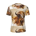 thumbnail image 5 of Wukai Yak Print Men's Short-Sleeved Mesh T-Shirt,Quick-Dry Short Sleeve Workout T-Shirt-4X-Large, 5 of 8