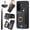 Black, variant on ELEHOLD For Samsung Galaxy S26 Wallet Phone Case, Card Slot Ring Holder Flip Kickstand Shockproof Wallet Cover+Wrist Strap,Pink