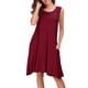 thumbnail image 3 of Vestido informal sin mangas de verano para mujer, vestidos sueltos para cubrir la playa, vestido sin mangas Xemadio WMZL-935-28, 3 of 7