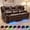 Brown, variant on 3-Seat Power Recliner Sofa with Console, Massage & Heat, LED Theater Seating with Drawer, USB Charging, Cup Holders, Drawer, Tray Table & Phone Holder, Faux Leather, Black