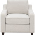 thumbnail image 4 of JERFIT Upholstered Armchair with Sloped Track Arms, Beige Chenille Fabric Accent Chair for Living Room, Bedroom, 4 of 10