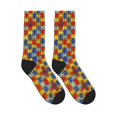 thumbnail image 4 of Unisex Autism Awareness Puzzle Piece Art Novelty Ankle Socks Colorful ComfortSoft Lightweight Sports Athletic Socks, 4 of 7