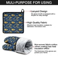 thumbnail image 7 of Cartoon Construction Vehicles Mixers Blue Pattern Kitchen Oven Mitt and Pot Holder Sets 4 Pcs for Baking, Cooking and Grilling, Heat Resistant Up To 392 °F, 7 of 7