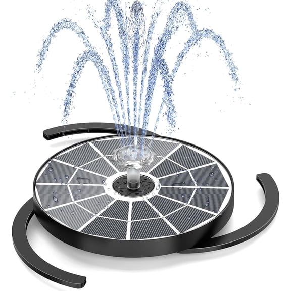 3.7W Solar Bird Bath Fountain Pump, 7.1" Solar Powered Water Fountain Pump for Garden, Ponds, Pool, Fish Tank, Aquarium & Outdoor Decoration