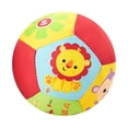 thumbnail image 2 of Bola de tela Sunnimix Juguete de peluche Sonajero educativo Bola suave Felpa multicolor para habitación de bebé, 2 of 8