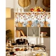 thumbnail image 3 of Orange Grey Pumpkins Fall Curtain Valance for Windows/Kitchen/Living Room/Bedroom,Maple Leaf Thanksgiving Botanical Rod Pocket Window Treatment Short Drape Topper Small Tier Cafe Curtains Panel 42X12, 3 of 7