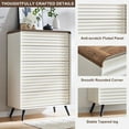 thumbnail image 7 of OKD 5 Drawers Dresser Chests for Home Bedroom, Modern Wood Fluted Chest of Drawers for Bedroom, Living Room, Hallway, Antique White, 7 of 7