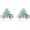 Blue, variant on Cute Pumpkin Carriage Stud Earrings for Women 925 Sterling Silver Cubic Zirconia Vintage Lucky Princess Tiny Small Studs Cartilage Hypoallergenic Holiday Birthday Halloween Jewelry