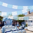 thumbnail image 7 of 6 Pack Papel Picado Mexican Wedding Cielito Lindo Party Decor 118 Feet Dia De Los Muertos Decor Classroom Banner for Altar Mexican Wedding Birthday(Blue and White,Amor), 7 of 7