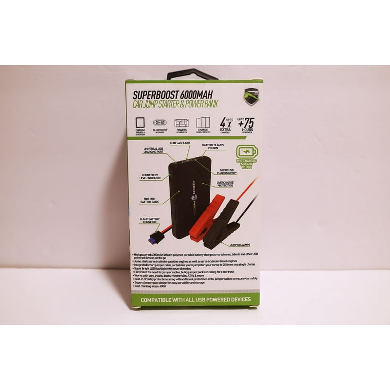 Road Proof Superboost 6000 mAH Portable USB Battery Charger w