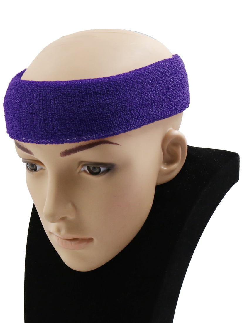 TRIXES Black Sports Sweatband Headband 