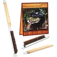 thumbnail image 2 of Portable Kitchen BBQ Cleaner Kit Wooden Handled Pizza Oven Brush & Scraper, 2 of 5