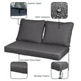 thumbnail image 5 of Aoodor Loveseat Cushions Set 46.5"x24.4"x3.9" Deep Seating Bench Chair Cushions with Back Pillows, Seat Cushion, and Dust Jacket for Indoor and Outdoor  - 3 Piece Set, 5 of 7