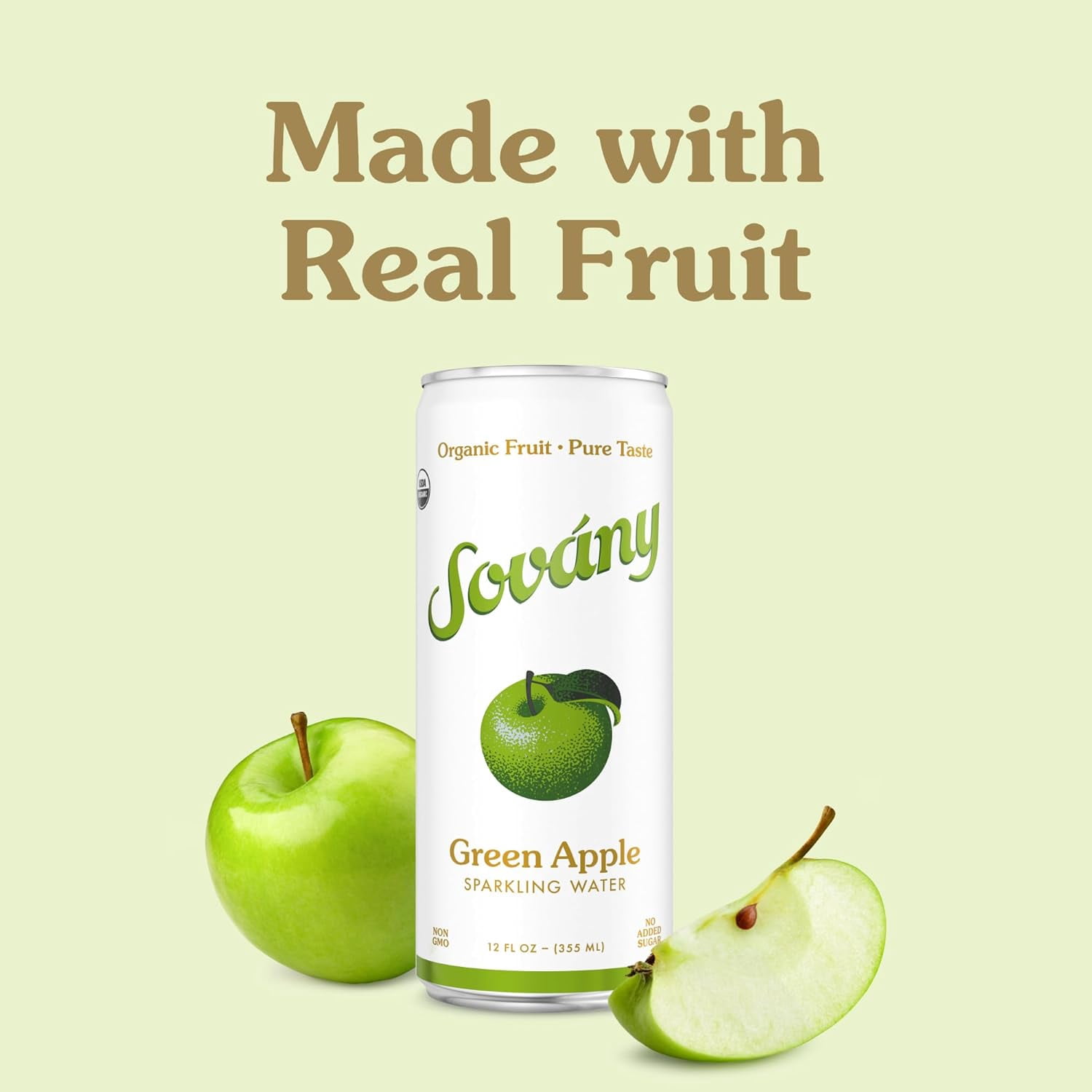 (Pack Of 6) Sovany Water Sparkling Ingenious Apple 4 Pack 48 Fo