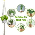thumbnail image 6 of Macrame Plant Hangers, 2 Pack Flower Pot Hanger Cotton Rope Plant Hangers with Hooks Indoor Outdoor Plant Holder for Home Decorations, Indoor/Outdoor Hanging Plants Holder(white,41x2"), 6 of 9