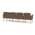 thumbnail image 3 of Belmont Lounge Reception 4 Seat Tandem Seating / Natural Wood Legs / Brown, 3 of 5