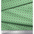 thumbnail image 2 of Soimoi Cotton Cambric Fabric Dot & Floral Artistic Printed Fabric 1 Yard 56 Inch Wide, 2 of 3