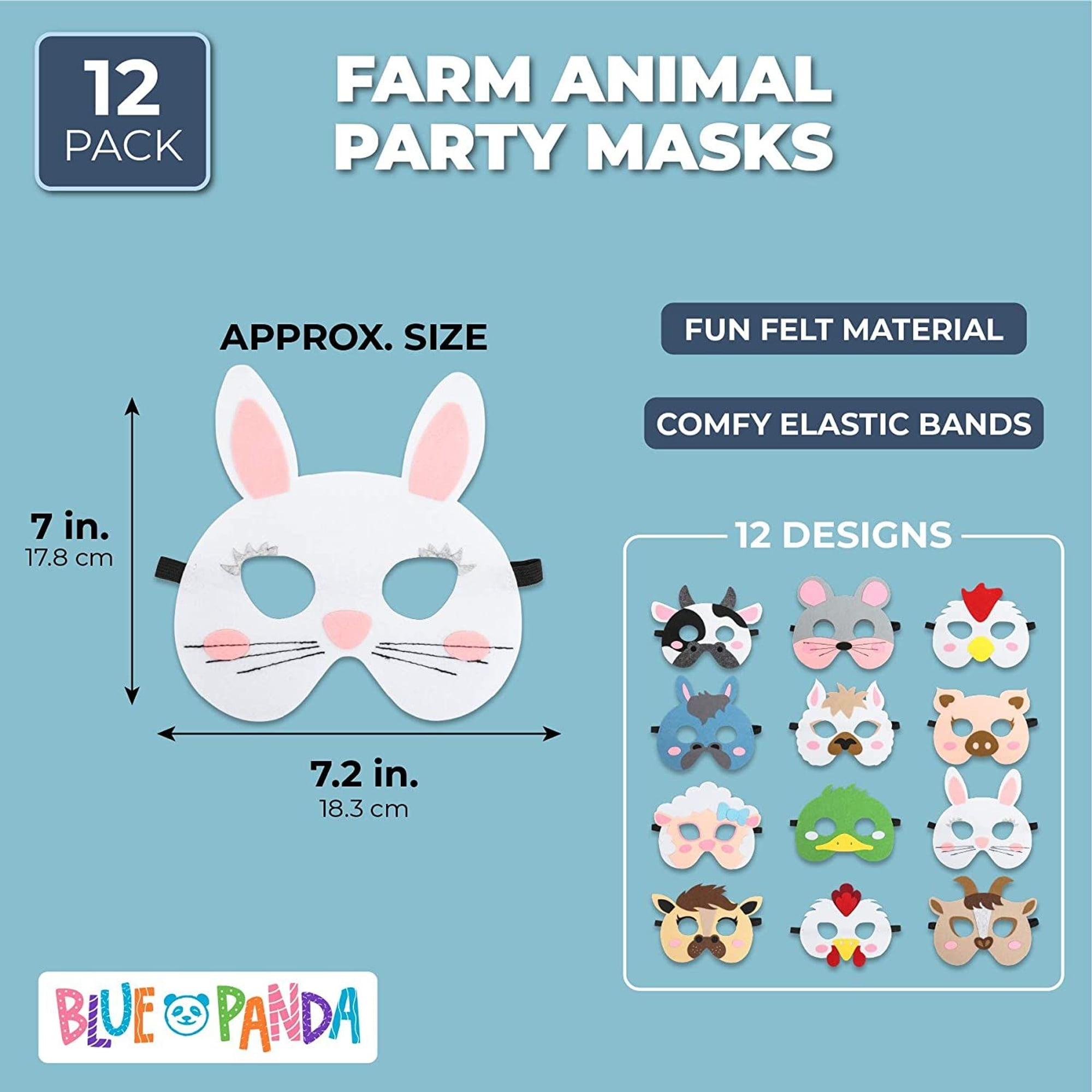 Farm Animal Foam Masks - 12 Ct.