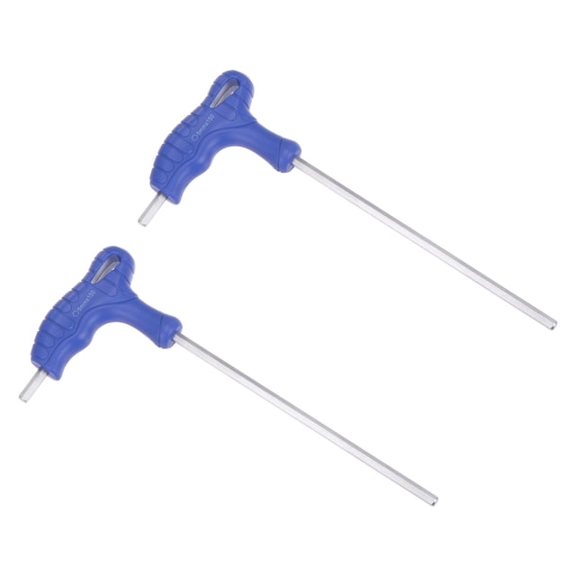 Unique Bargains Clé Hexagonale 5mm Poignée en T Clé à Double Extrémité, Acier CR-V Métrique 2 Pack