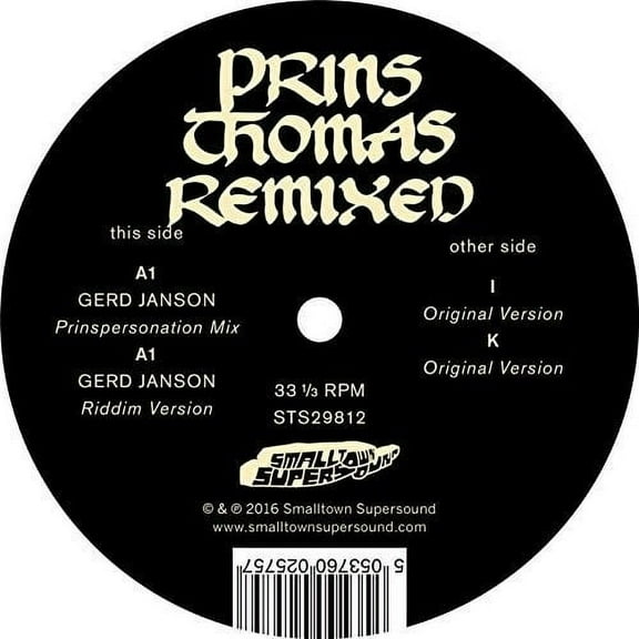 Prins Thomas - Gerd Janson Remixes - Electronica - Vinyl