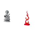 thumbnail image 1 of Figura De Resina Con Llama De Guan Yin, Escultura Moderna De Buda Femenino Con Fuego, Artesanía Abstracta Feng Shui Para Centros De Mesa De Pasillo Interior., 1 of 8