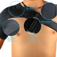 thumbnail image 4 of Seitruly Hombres Hombro Brace Fitness Ejercicio Antideslizante Manga de compresión ajustable Home Muscle Support Protector Guard Sports Gear Protección de la piel Negro Azul L Tipo 1 Seitruly CE014880-02, 4 of 6