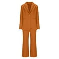 thumbnail image 5 of UAMVSH Women Oversized Blazers Sets Loose Fit Notch Collar Dressy 2 Piece Outfits with Pockets Long Sleeve Work Business Pantsuits(SmallOrange), 5 of 7