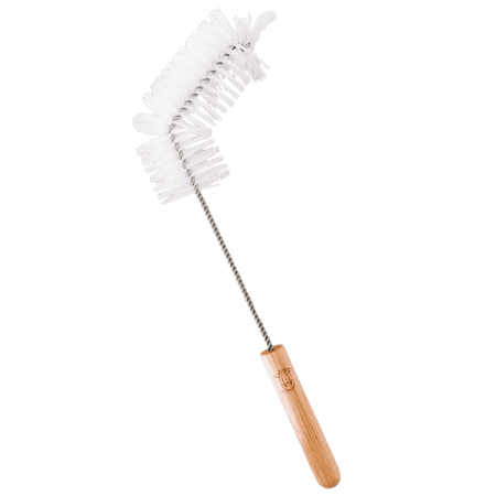 

Almond Cow - Bottle Brushes for Cleaning Premium Bottle Cleaner Brush with Angled Design for Water or Milk Bottles 13-inch Long Handle Scrub Brush