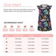 thumbnail image 3 of Balery Colorful Animals Camisón de princesa para niñas, pijama de algodón con mangas abullonadas, suave y bonito.-Small, 3 of 6