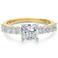 thumbnail image 2 of Gem Stone King 1.96 Cttw IGI Certified Lab Grown Diamond in 14K Two-Tone Gold Engagement Ring for Women | Emerald Cut Center Diamond 1.00 Ct | E-F Color | VS1-VS2 Clarity | Size 8, 2 of 6
