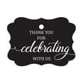 thumbnail image 1 of 100 Pcs Custom Paper Tags Thank You For Celebrating Wedding Favor Gift Hang Tags, 1 of 1