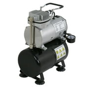 ZENSTYLE Airbrush Air Compressor with Pressure Regulator Gauge,1/5 HP 6 FT Hose Powerful Portable