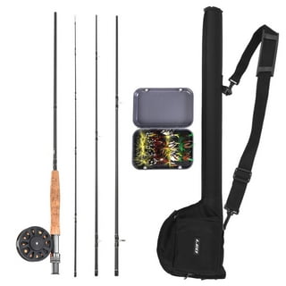 M MAXIMUMCATCH Maxcatch Extreme Fly Fishing Combo Kit 3/ Weight, Starter Fly  Rod and Reel Outfit, with a Protective Travel Case 5wt 9 0 4pc Rod,5/6 Reel  