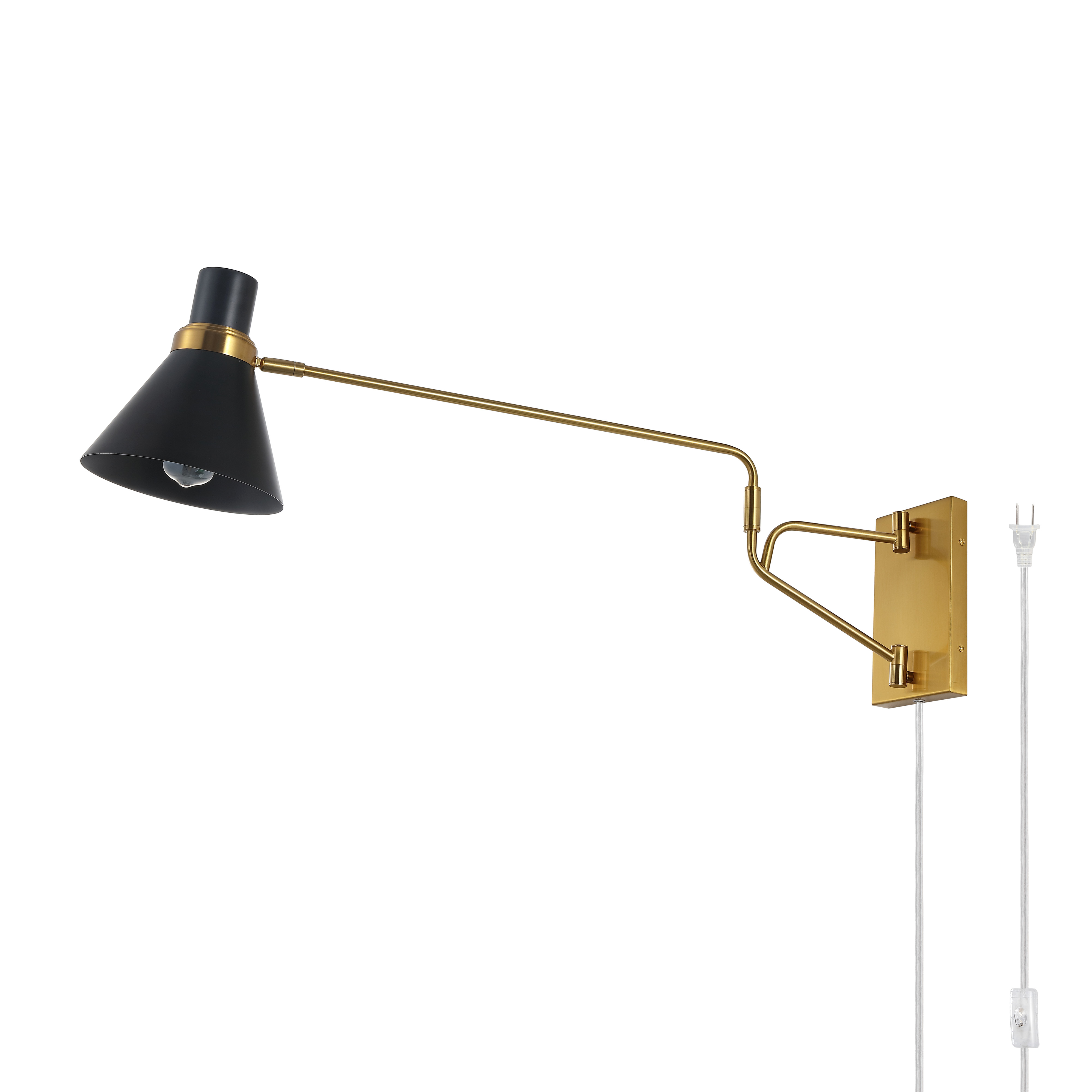 Safavieh Cleome Contemporary LED Brass/Black Wall Sconce