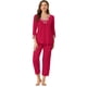 thumbnail image 1 of Conjuntos de pijama para mujer Allegra K traje de noche suave rojo XS, 1 of 6