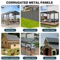 thumbnail image 6 of 15PCS 61.02”x18.9” Metal Roofing Panels,120ft² Galvanized Corrugated Metal Sheets,Gray, 6 of 7