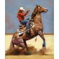 thumbnail image 2 of Chapman, Julie T. 12x14 Black Ornate Wood Framed with Double Matting Museum Art Print Titled - Breakaway, 2 of 4