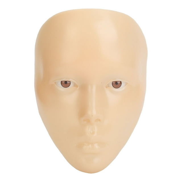 5D Full Face Makeup Practice Face Mannequin with Stable Stand, Ideal for Eyebrow Drawing, False Eyelash Application, , and Full Face Makeup, Easy to Clean