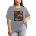 thumbnail image 1 of T-Shirts pour Femmes Élégants, Mode Décontractée, Imprimé, Coupe Ample, Col Rond, Confortable, Doux, Respirant, pour Usage Quotidien, 1 of 4