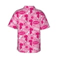 thumbnail image 3 of Daiia Poodle Dog Hawaiian Shirt for Men Gentle Cotton Regular Short Sleeve Casual-X-Large, 3 of 9