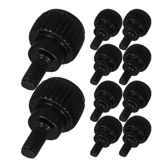 24PCS Black PC Case Thumb Screws 6 32 Thread for Computer Power Supply Slots Hard Drives