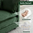 thumbnail image 6 of Domiluxe Chenille Accent Chair with Ottoman,Comfy Deep Single Seat Sofa with Pillow,Upholstered Armchair for Living Room Bedroom Office Apartment,Green, 6 of 7