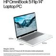 thumbnail image 4 of HP OmniBook 5 Flip 2-in-1 Laptop, 14" 2K Touchscreen Laptop, Intel 10-Core 5 120U, 8GB LPDDR5 RAM, 1TB SSD, Wi-Fi 6E ,Bluetooth 5.3, Windows 11 Pro, 4 of 6