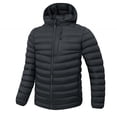 thumbnail image 2 of UVEASISHA Down Coats for Men Hiking Windproof Hooded Puffer Jackets Winter Thick Warm Quilted Coat Full Zip Casual Thermal Outerwear with Pockets Black XXL, 2 of 9