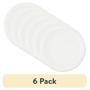 (6 pack) Disposable Paper Plates, 7", White, 24 Pieces, by Way To Celebrate
