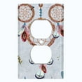 thumbnail image 3 of Metal Light Switch Plate Cover Beaded Feather Dreamcatcher DRM002, 3 of 15