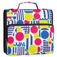 thumbnail image 5 of FORMRS Zipper Binder with Shoulder Strap 2-inch Ring 500 Sheet Capacity File Bag, Red Retro Shapes, 5 of 5
